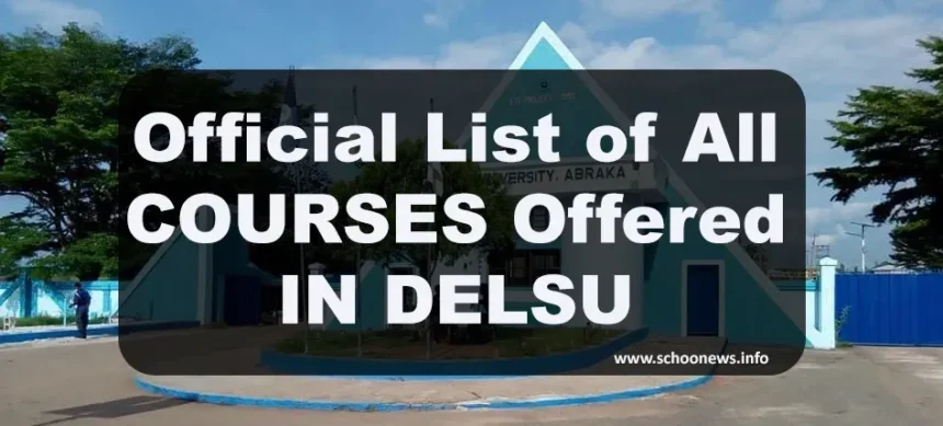 undergraducate Courses offered in Delsu